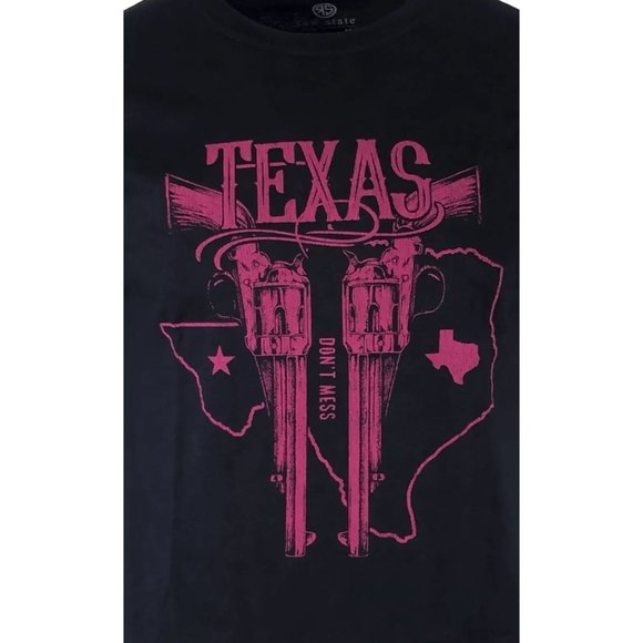 Raw State By Affliction Men's T-Shirt TEXAS GUNS Biker Cowboy - Picture 2 of 4